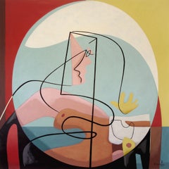 En el espejo del tiempo, Pintura, Acrílico sobre lienzo