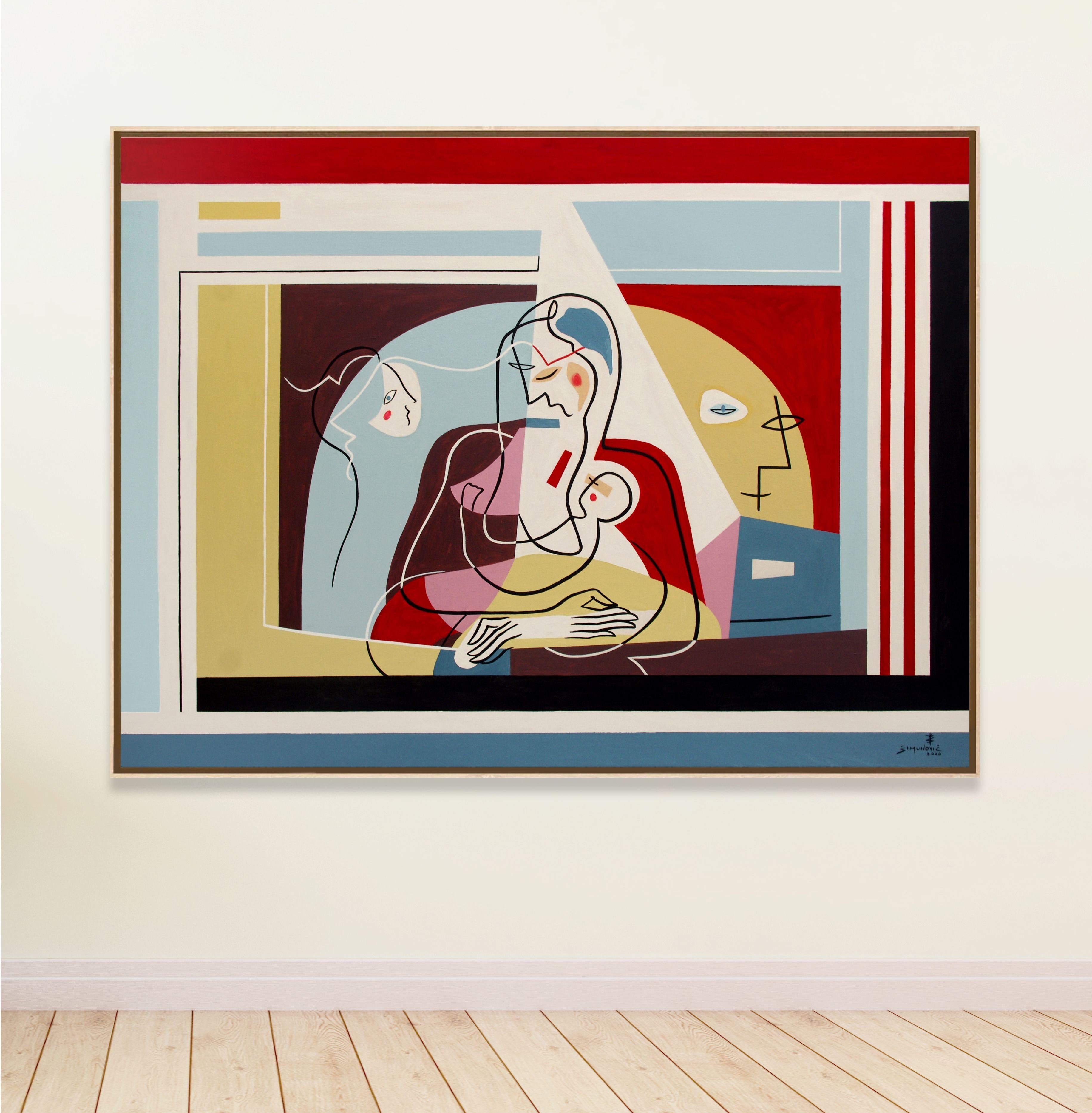 Todo es cuestión de amor, Pintura, Acrílico sobre lienzo - Painting Otro estilo de arte de Bernard Simunovic