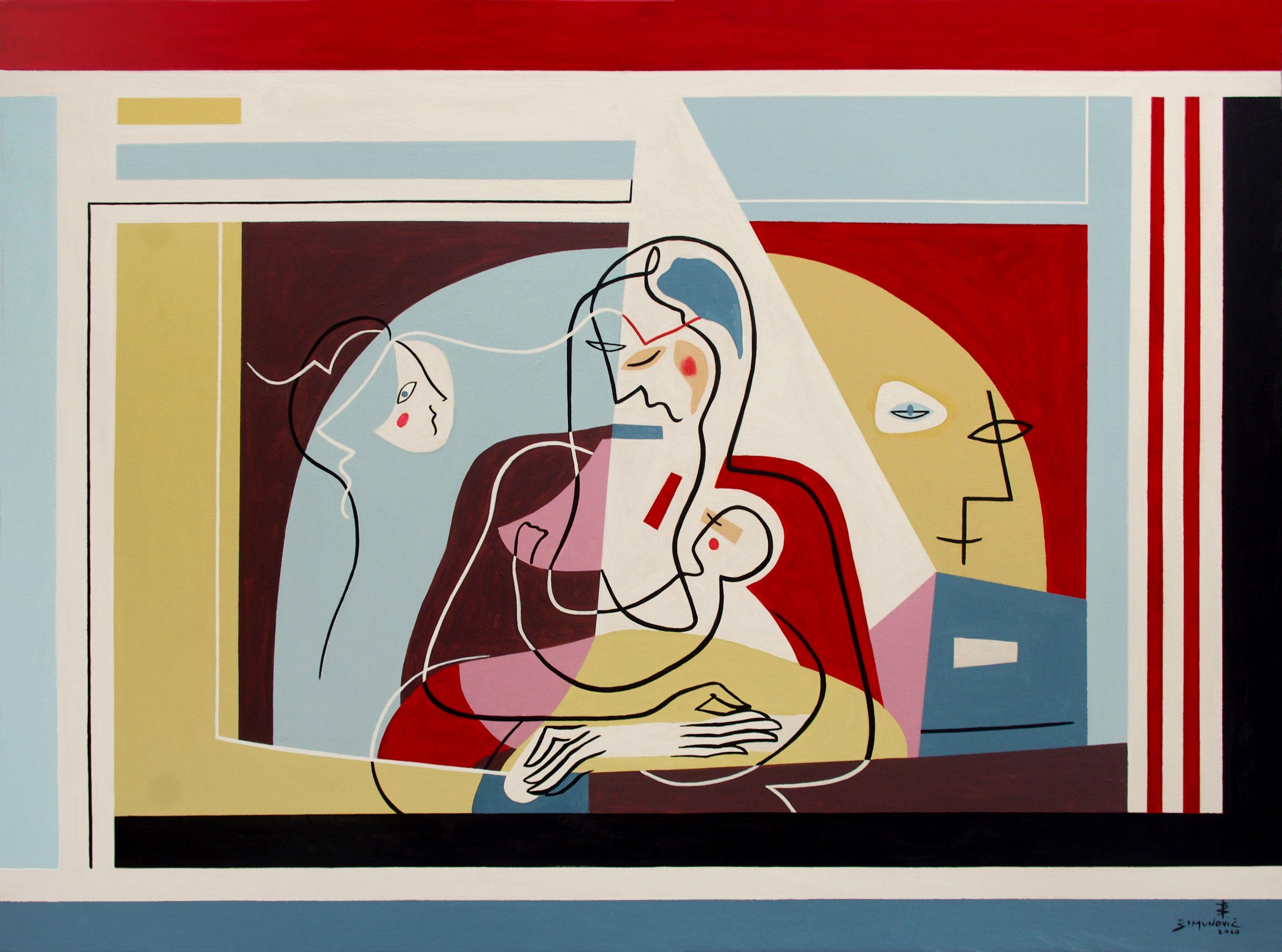 Todo es cuestión de amor, Pintura, Acrílico sobre lienzo - Painting de Bernard Simunovic