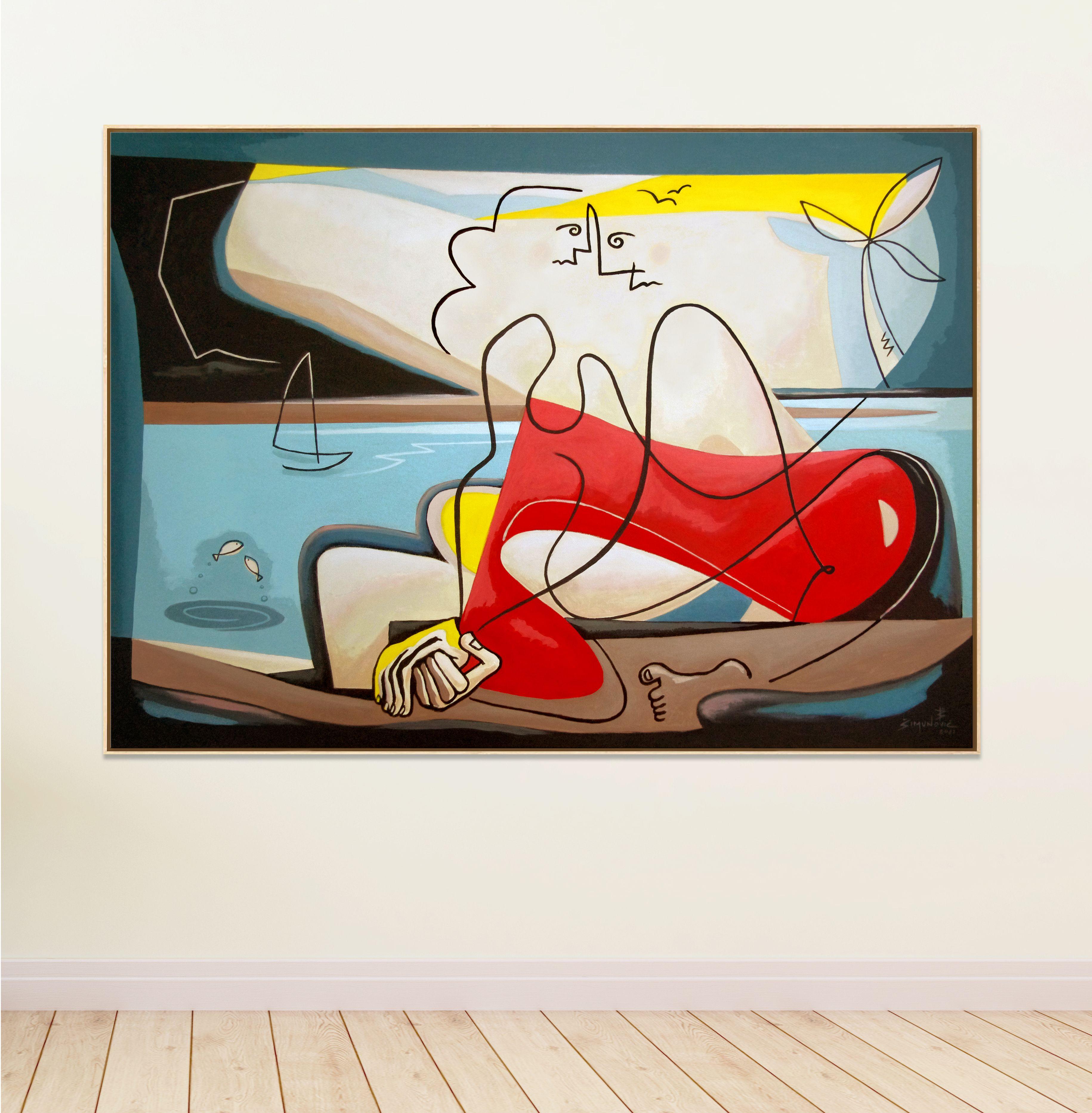 Laguna, Pittura, Acrilico su tela - Painting Contemporaneo di Bernard Simunovic