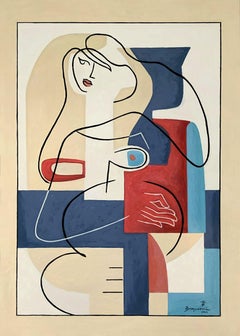 pregnancy beauty, Painting, Acrylic on Canvas