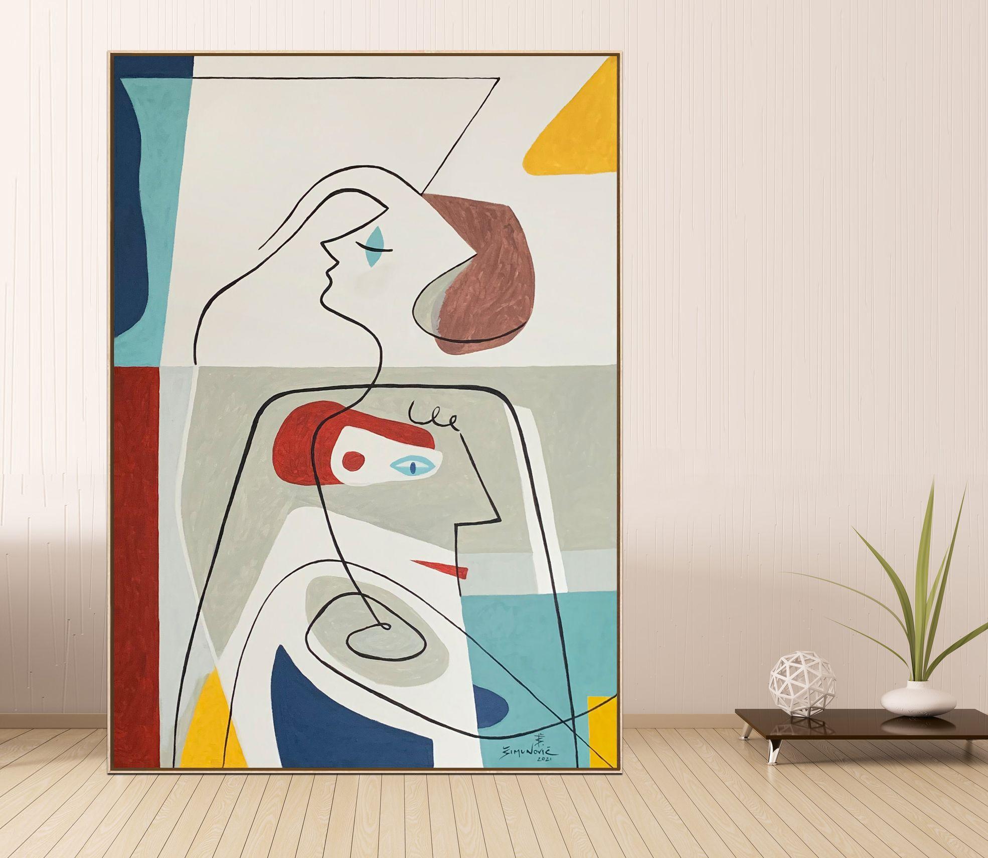Relación, Pintura, Acrílico sobre lienzo - Painting Contemporáneo de Bernard Simunovic