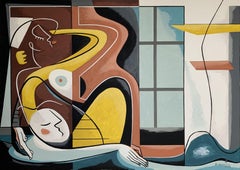 Baño relajante, Pintura, Acrílico sobre lienzo