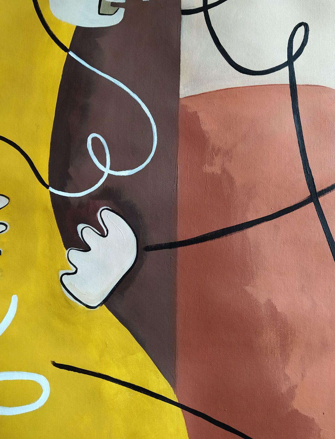 Così vicini  Bernard Simunovic, Germania, 2018  acrilico su tela, 140x100cm :: Pittura :: Contemporanea :: Questo pezzo viene fornito con un certificato ufficiale di autenticità firmato dall'artista :: Pronto da appendere: No :: Firmato: Yes ::