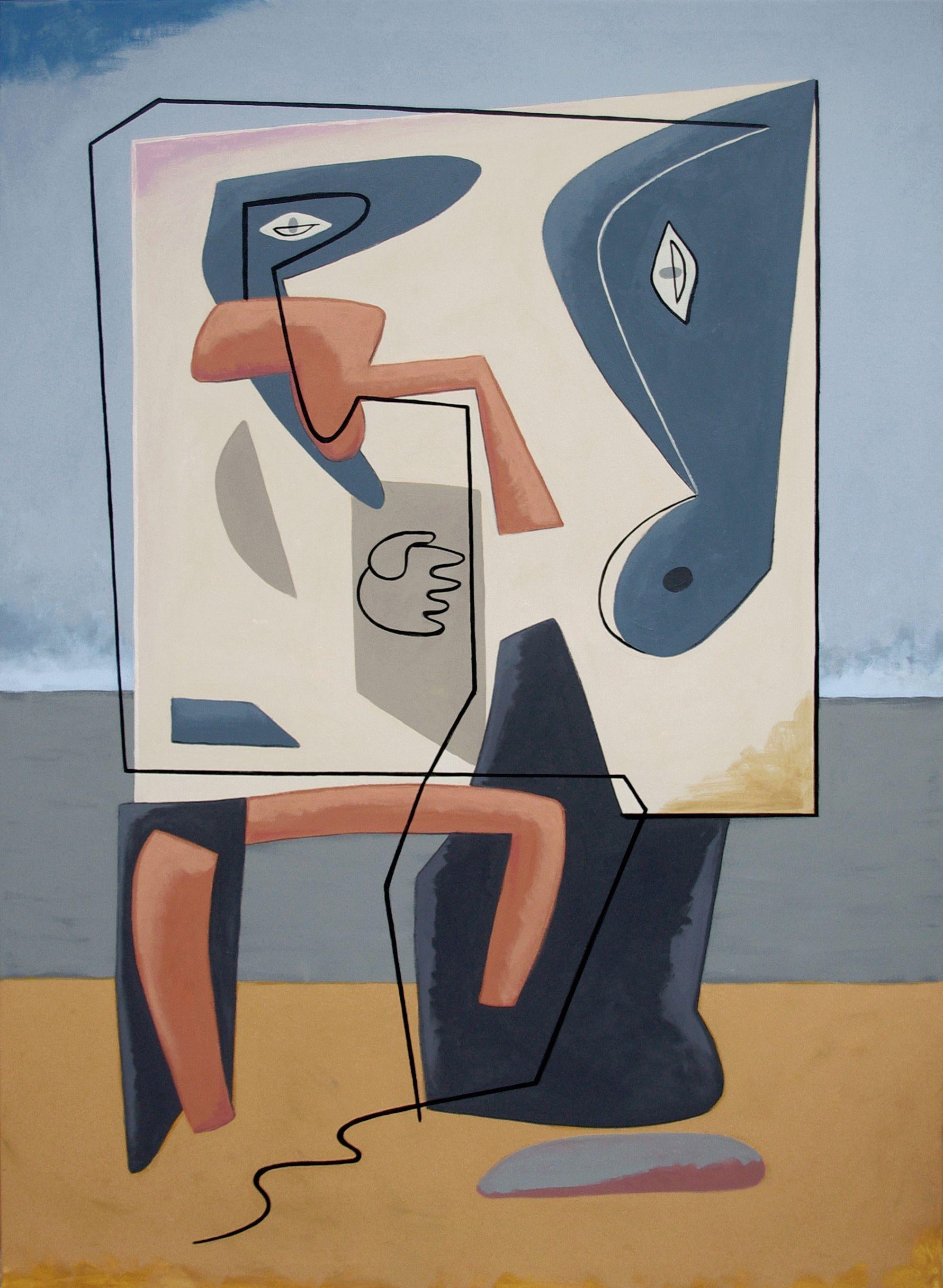 Abstract Painting di Bernard Simunovic - Stand by Me, Pittura, Acrilico su tela