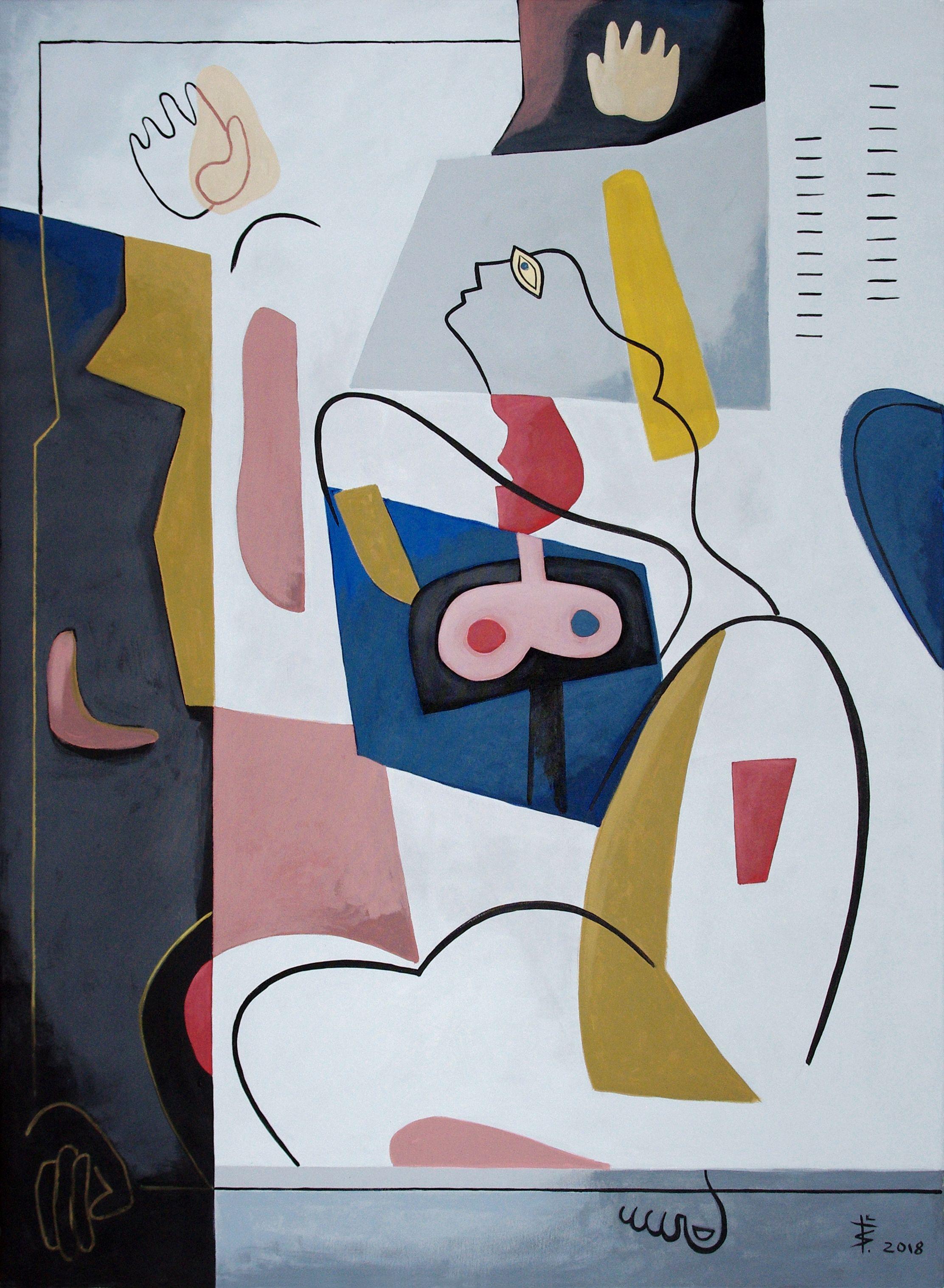 Allora chiamerai il mio nome, Pittura, Acrilico su Tela - Painting di Bernard Simunovic