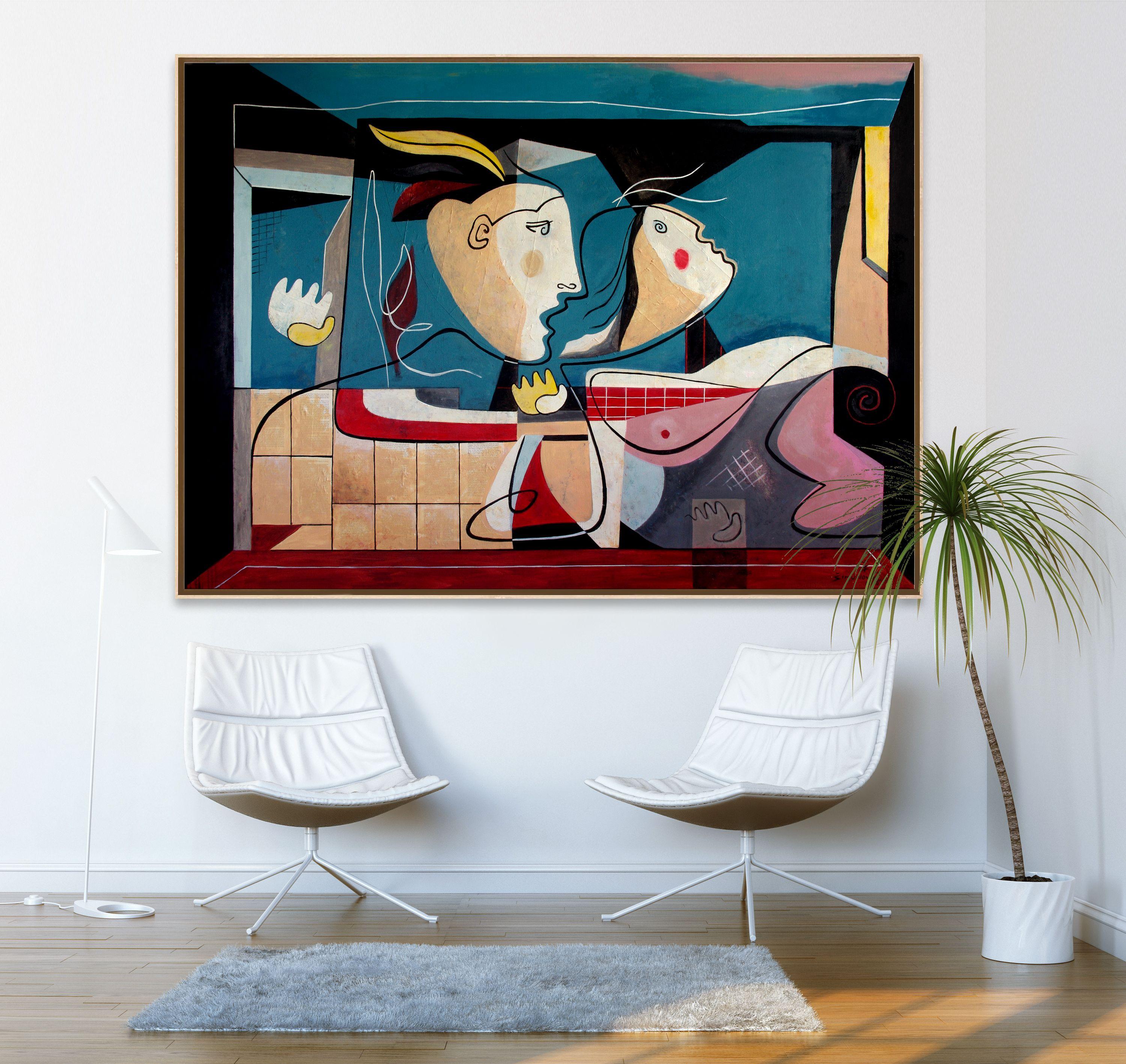 Juntos, Pintura, Acrílico sobre papel en venta 2