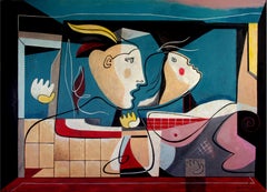 Juntos, Pintura, Acrílico sobre papel