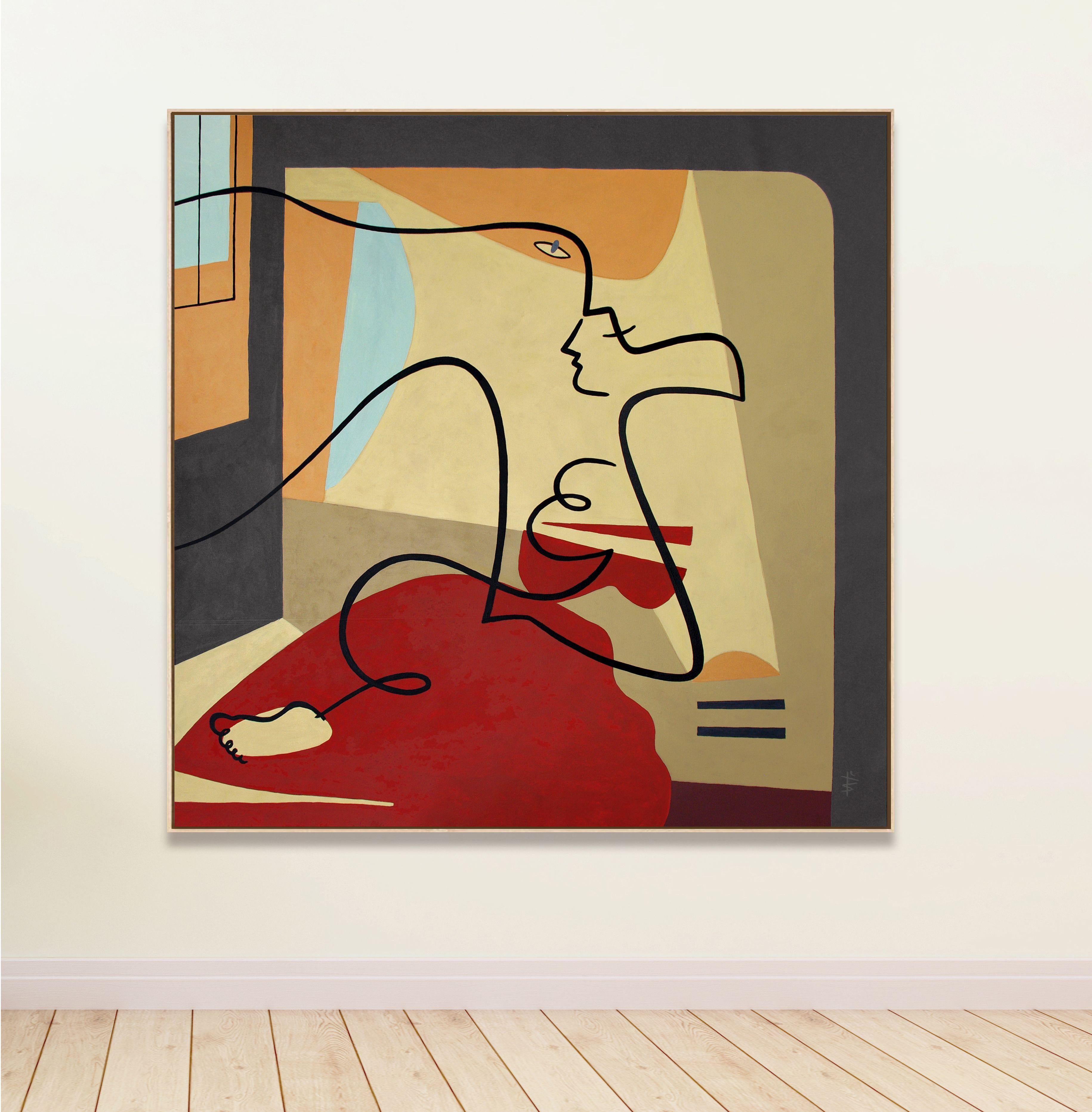 due anime, Pittura, Acrilico su tela - Painting Espressionista di Bernard Simunovic