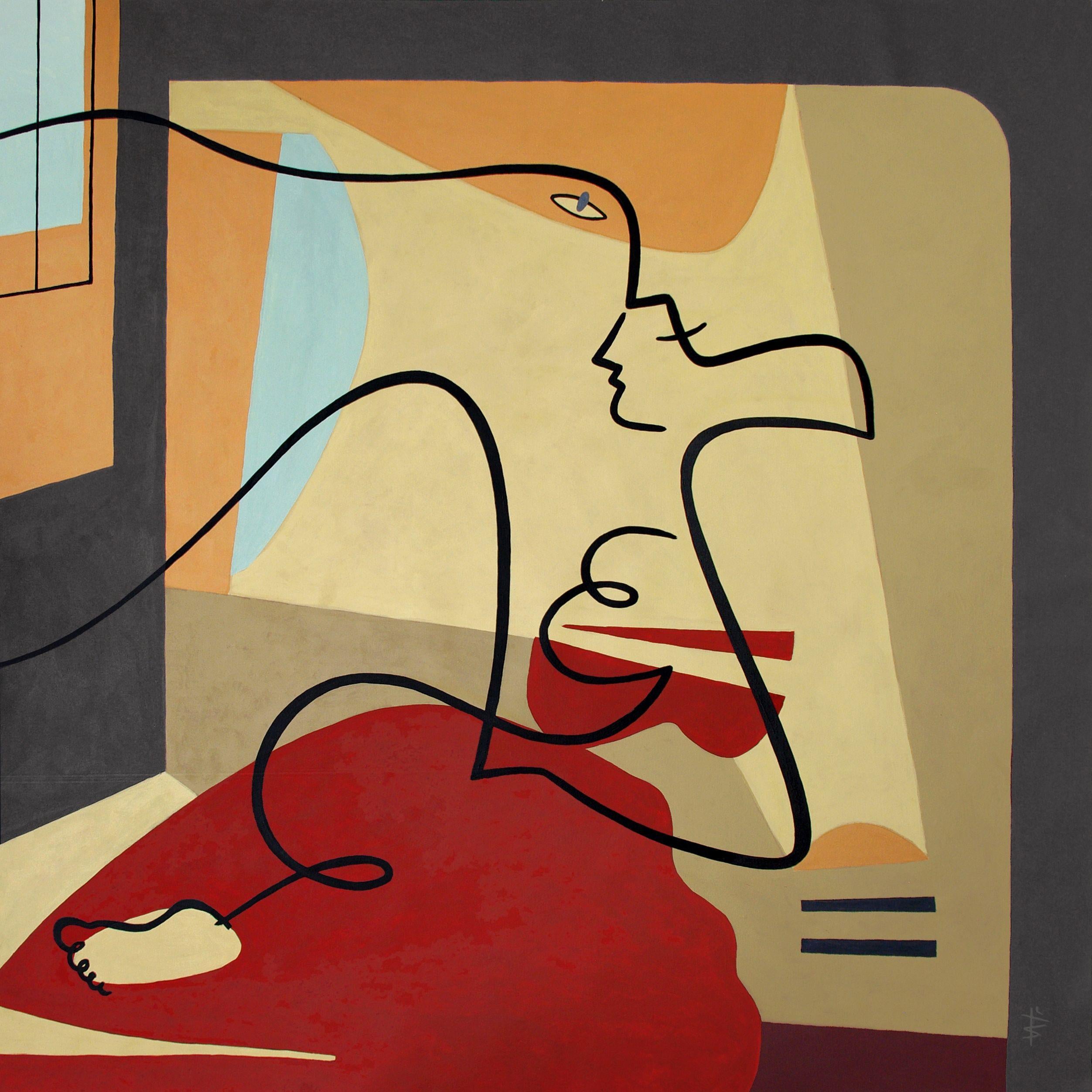 due anime, Pittura, Acrilico su tela - Painting di Bernard Simunovic