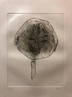 Gravure à l'aquatinte sans titre (Portrait) signée Bernard Stern ed.30