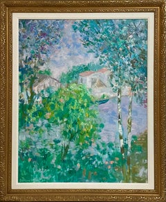 Grande dipinto a olio fauvista e post-impressionista francese di Bernard Taurelle