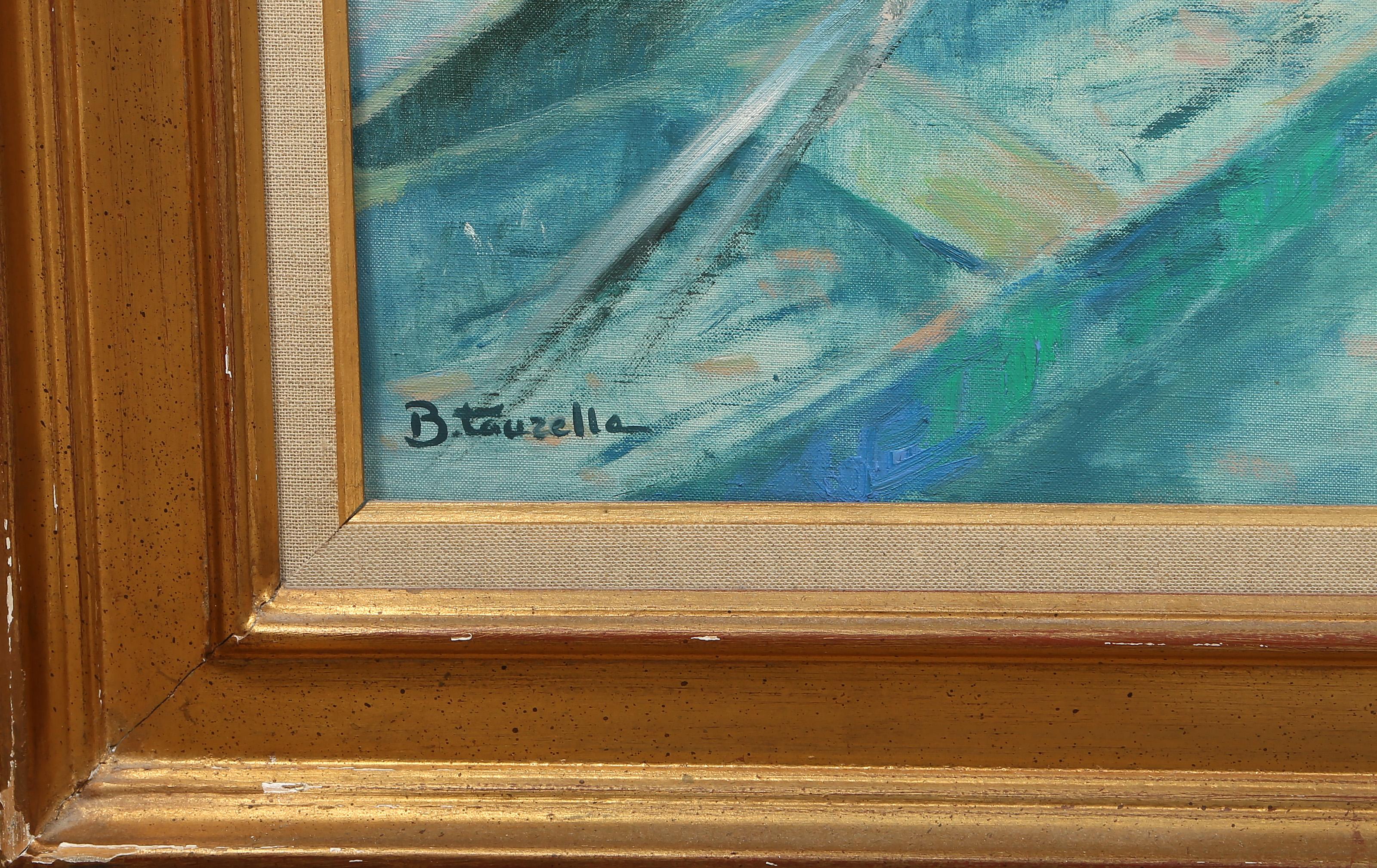 Le Plan D'eau de Maintenon, impressionistisches Ölgemälde von Bernard Taurelle im Angebot 2