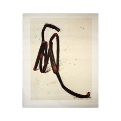 Litografia originale di Bernard Venet che esplora la linea, il gesto e l'astrazione.