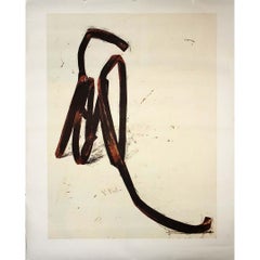 Lithographie originale de Bernard Venet explorant la ligne, le geste et l'abstraction
