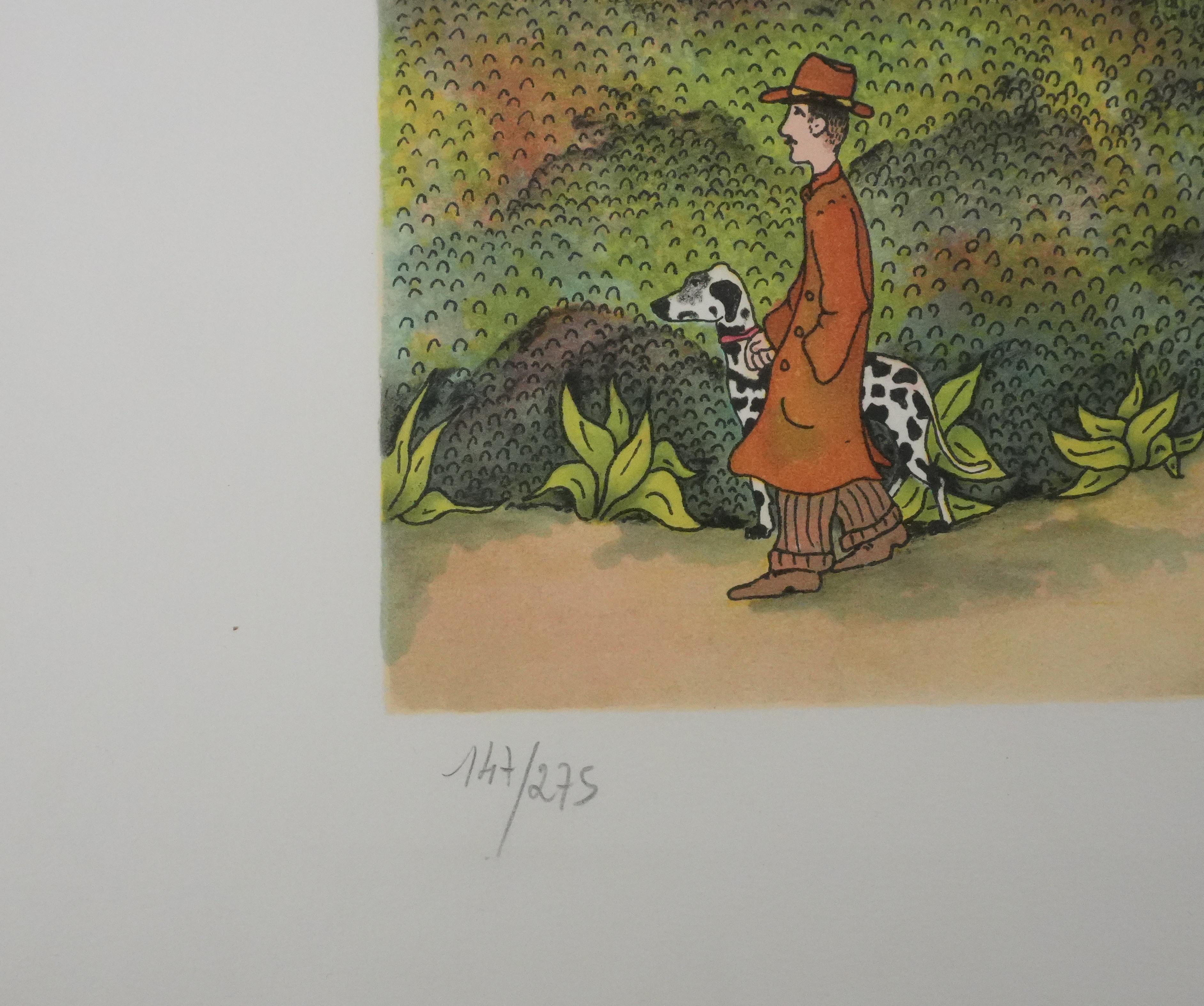 The Parisian Kiosk - Original Handsigned Lithograph For Sale 4