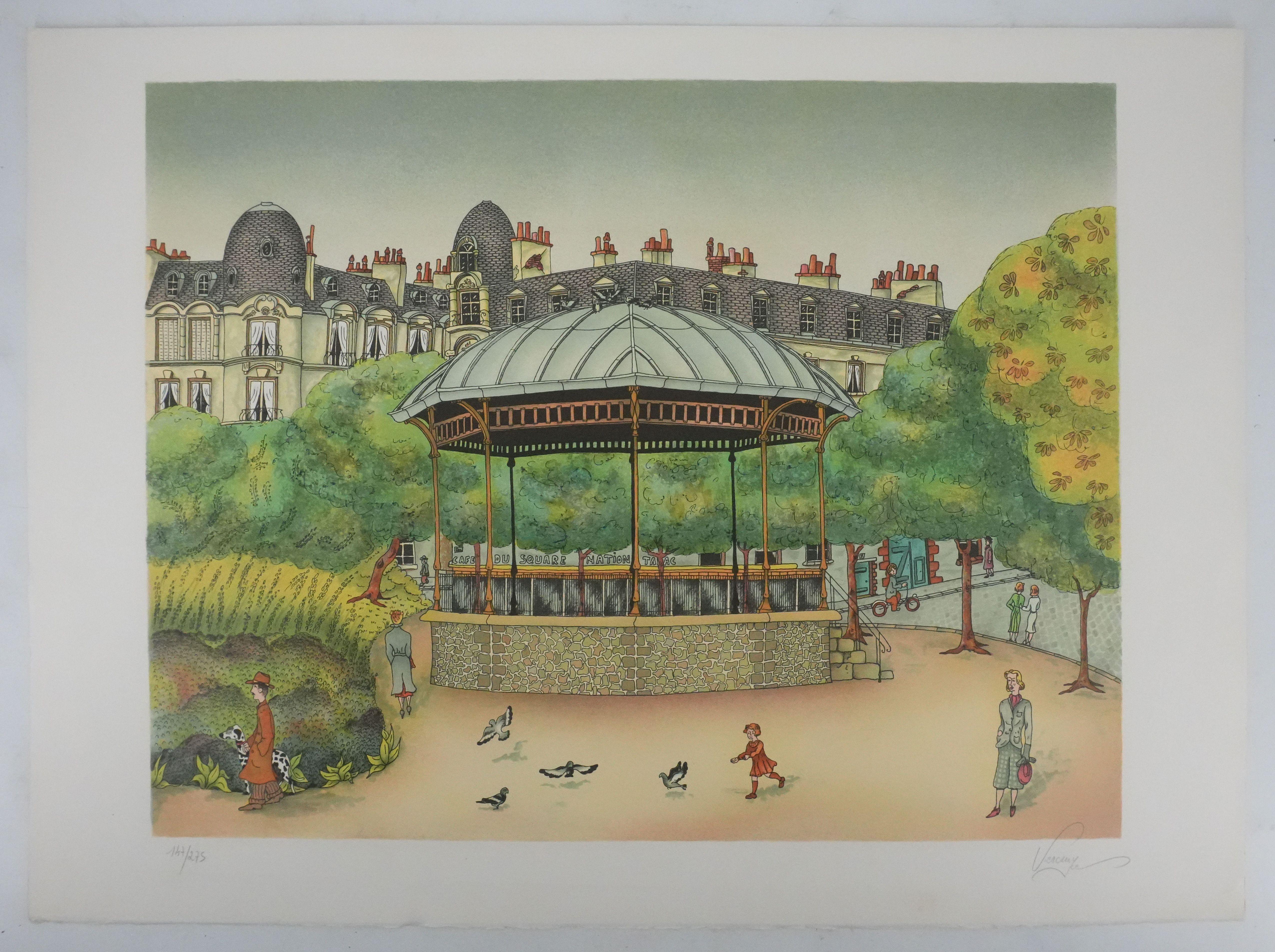 The Parisian Kiosk - Original Handsigned Lithograph
