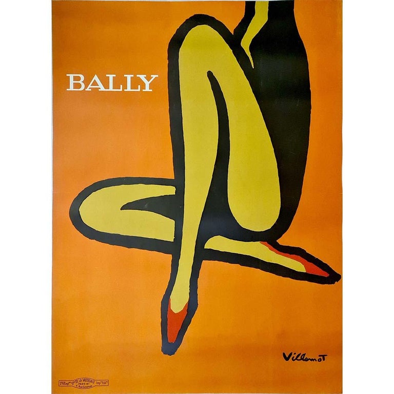 Bernard Villemot - 1964 Original Poster by Villemot Bally - Les jambes ...