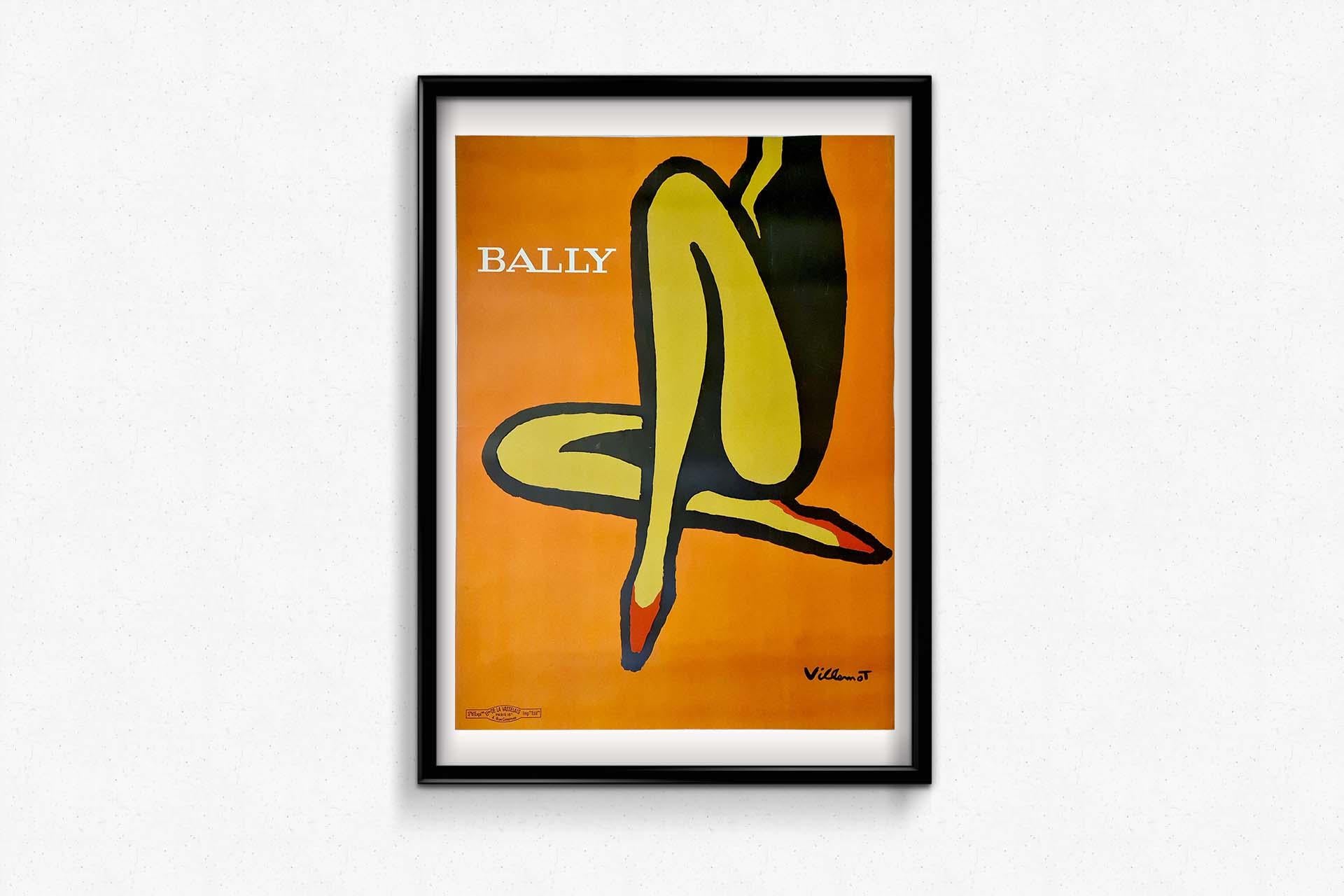 1964 Original Poster by Villemot Bally - Les jambes - French Fashion 2