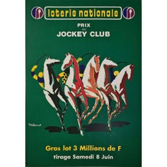 1965 original poster for the Prix du Jockey Club by Bernard Villemot