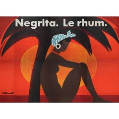 1974 Negrita - Le Rhum original poster by Bernard Villemot