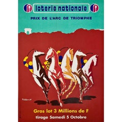1974 original poster for the Prix de l'Arc de Triomphe by Bernard Villemot