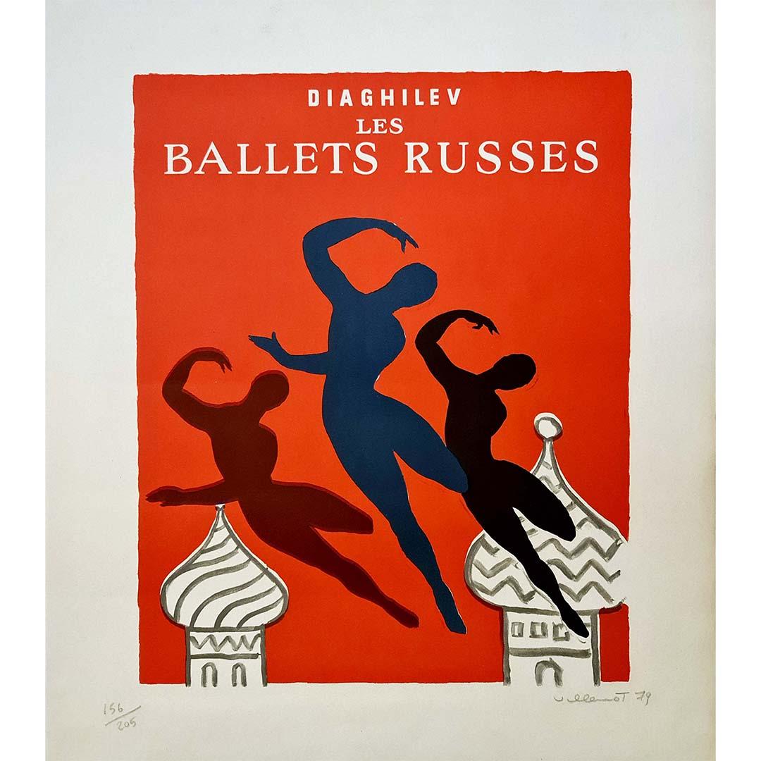 1979 0riginale litografia di Bernard Villemot - Ballets Russes di Serge Diaghilev 1