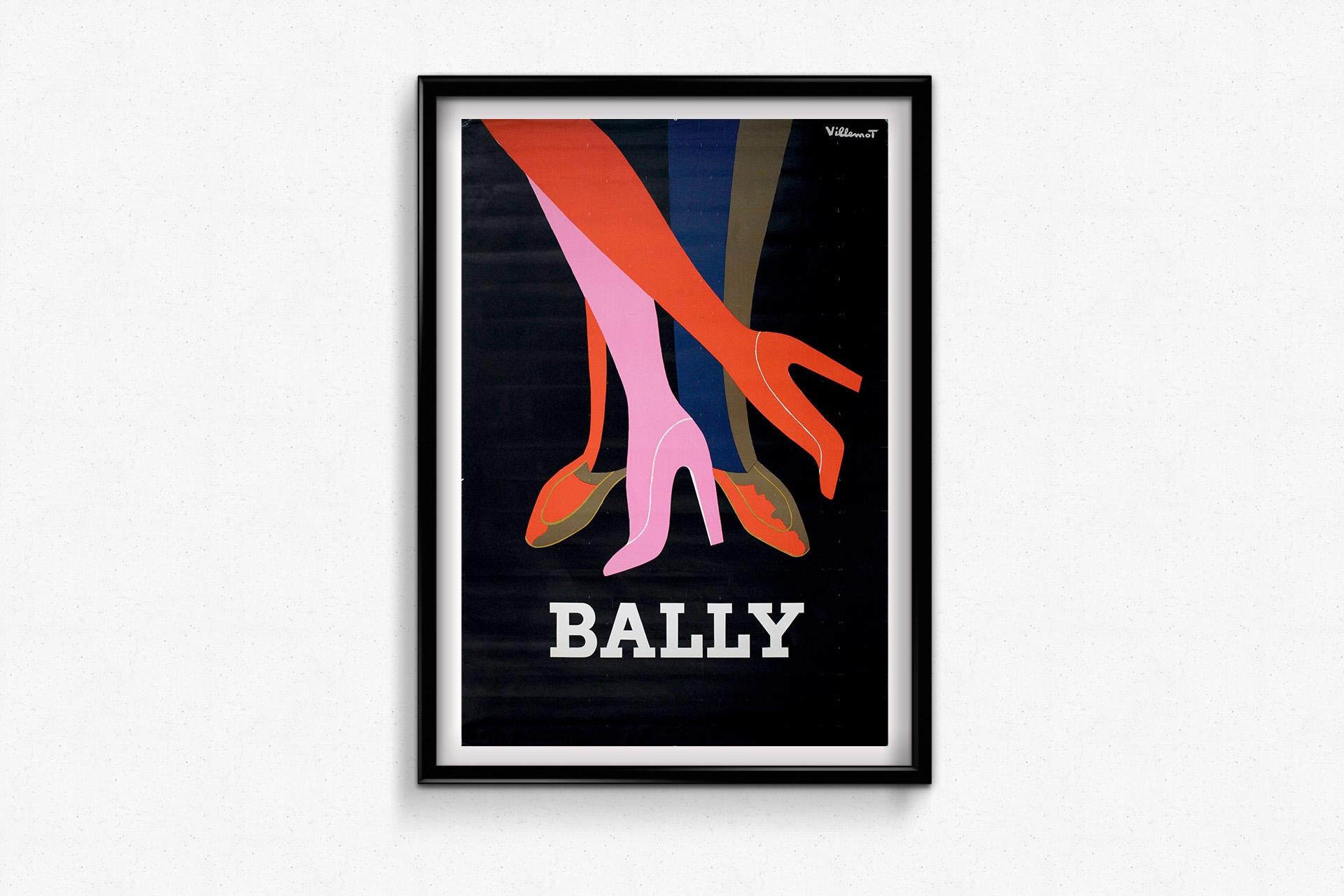 1979 original poster by Bernard Villemot - Bally Les Jambes en vente 2