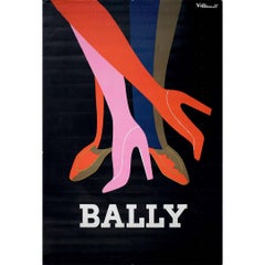 Vintage 1979 original poster by Bernard Villemot - Bally Les Jambes