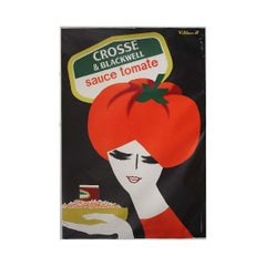 1981 Crosse & Blackwell Sauce Tomate Original Poster by Bernard Villemot