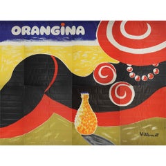 1984 Orangina Originalplakat von Bernard Villemot