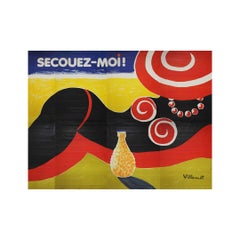 1986 Orangina - "Secouez-moi !" manifesto originale di Bernard Villemot