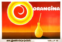 Orangina Sun Original Retro Poster 1982 Original by Bernard Villemot