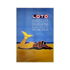 Original 1989 French poster by Bernard Villemot - French National Lottery