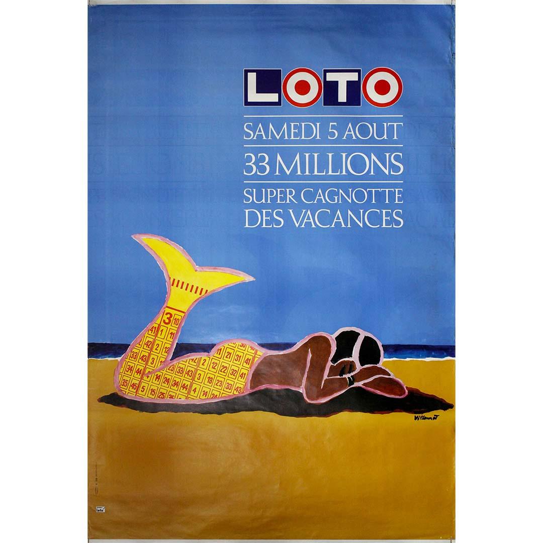 Original 1989 French poster by Bernard Villemot - French National Lottery