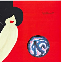 Poster di moda vintage originale di Bally-Chaussures-Globe