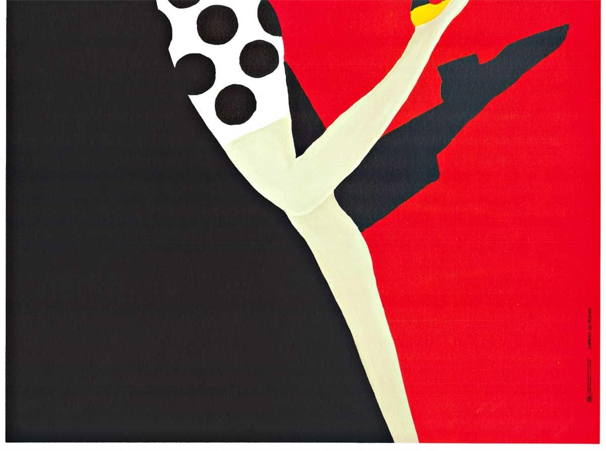 Cartel original de moda vintage Bally-Chaussures-Globe - Figurative Print Negro de Bernard Villemot