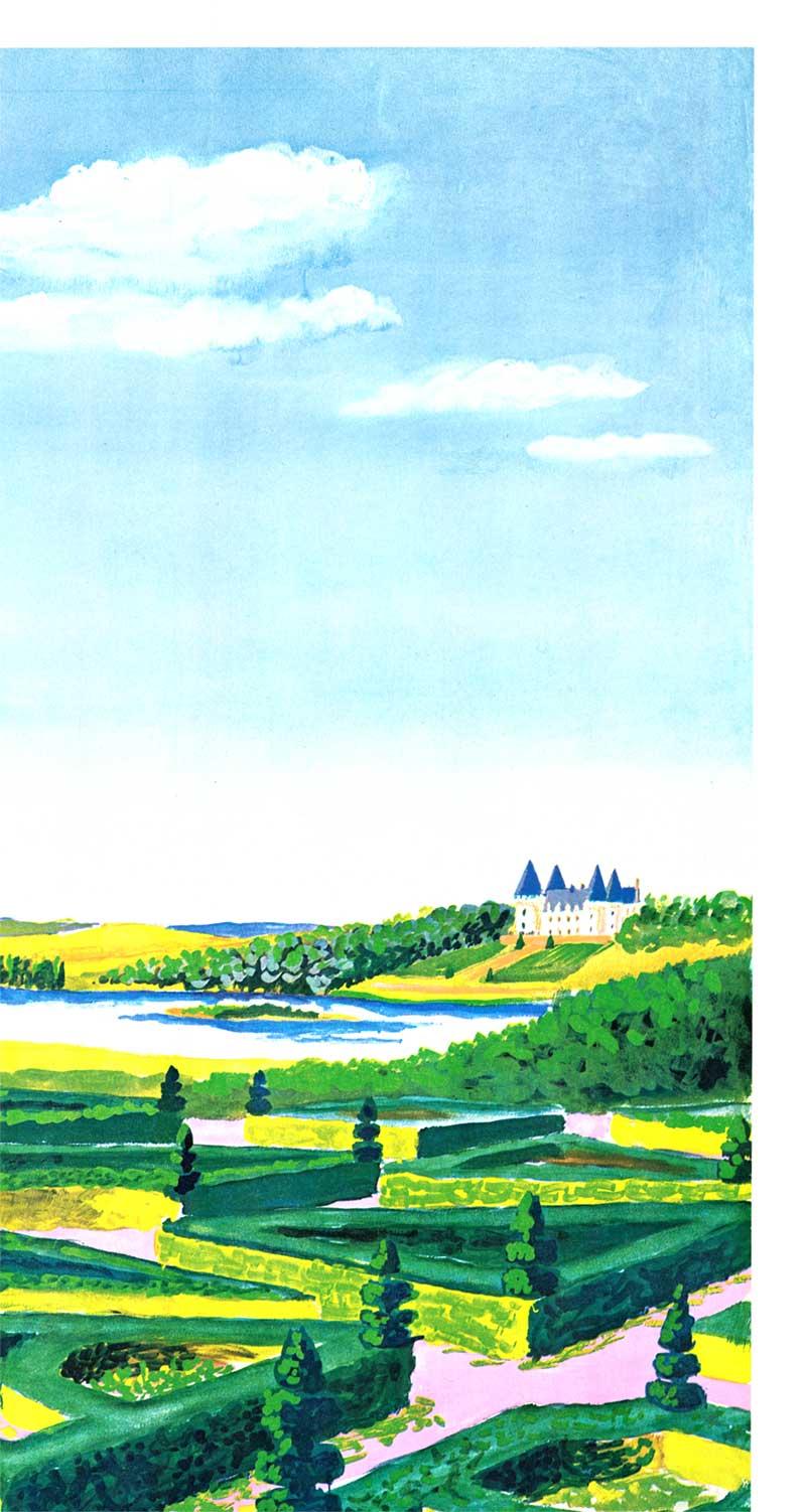 Affiche originale LE VAL DE LOIRE - SNCF French Railway - A - Art déco Print par Bernard Villemot
