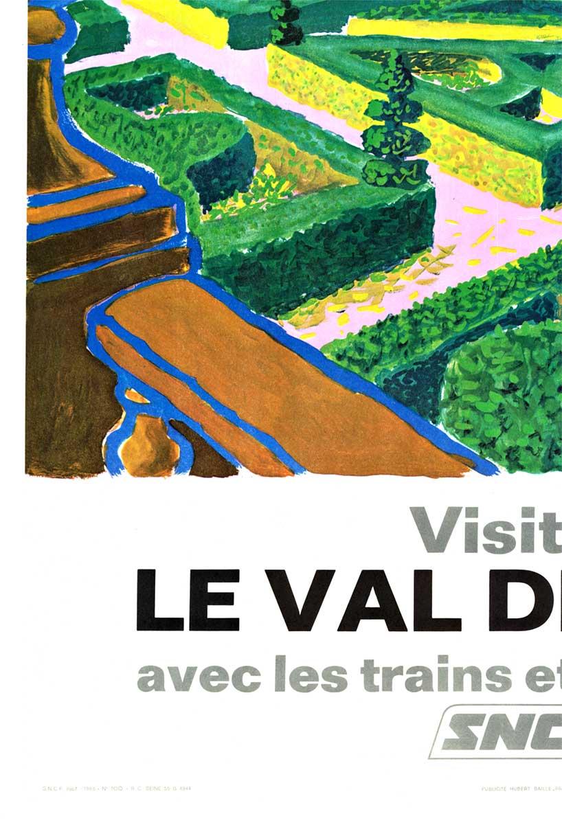 Affiche originale LE VAL DE LOIRE - SNCF French Railway - A - Vert Landscape Print par Bernard Villemot