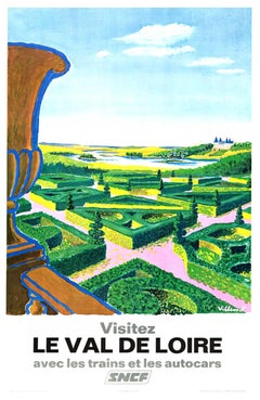 Original LE VAL DE LOIRE - SNCF French Railways vintage linen-backed poster - A
