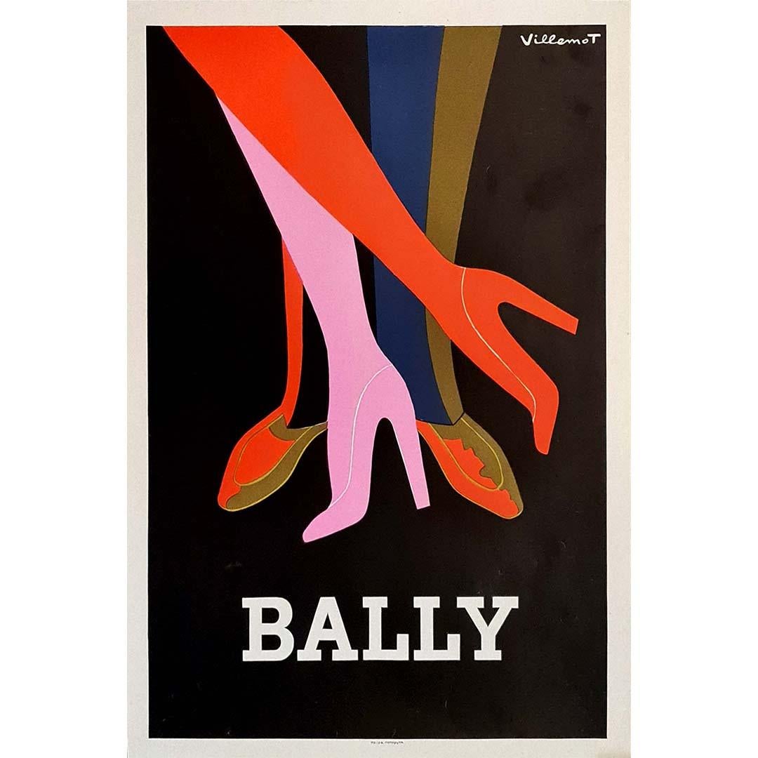 Cette célèbre et très rare affiche a été créée par Bernard Villemot, le plus peintre des affichistes français, en 1964 pour la célèbre société Bally.

Comme souvent, cette œuvre de Villemot se caractérise par un dessin pur, qui favorise une lecture