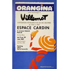 Original poster retrospective exhibition of Bernard Villemot from 1945 to 1987