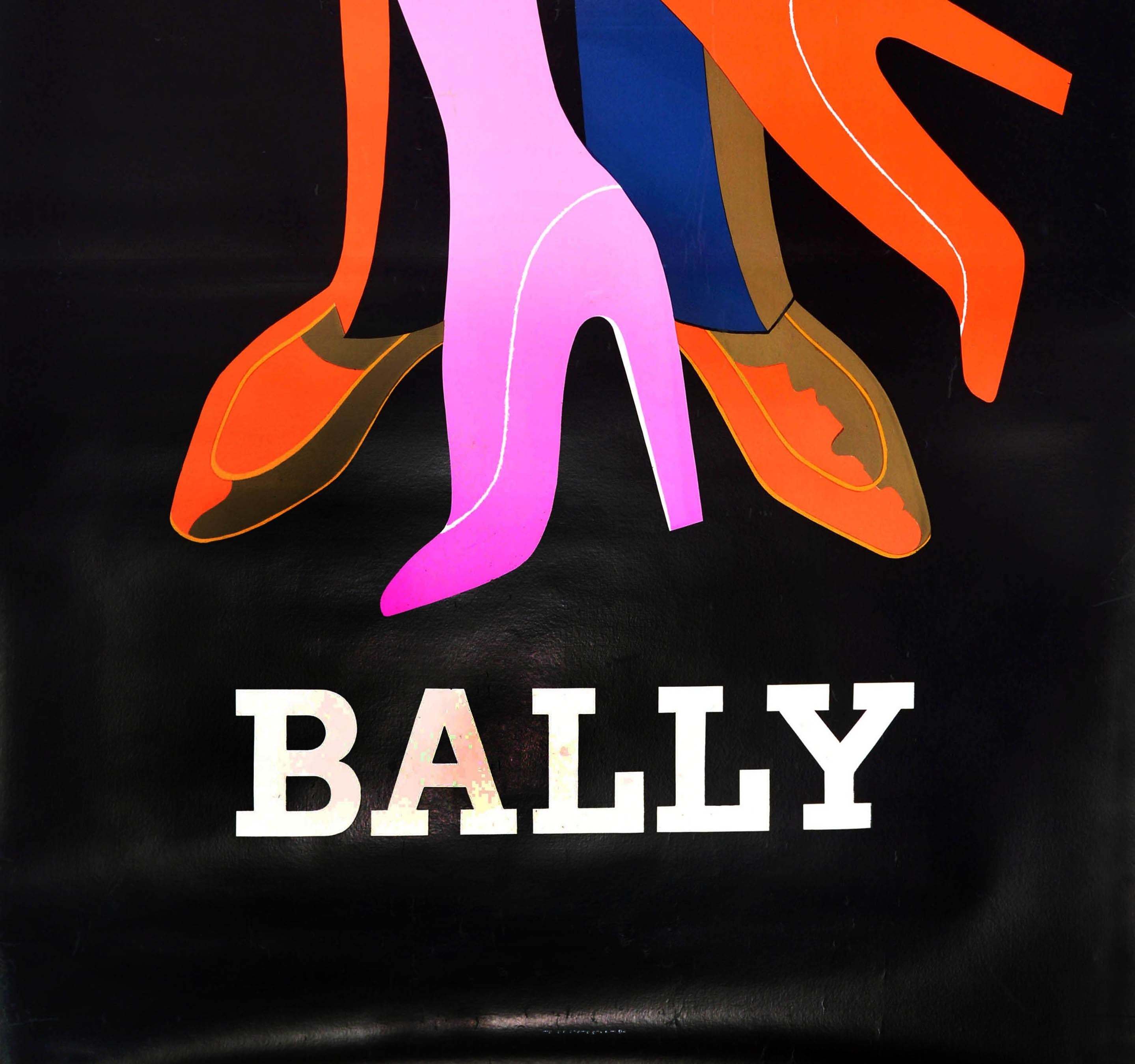 Original Vintage Poster Bally Shoes Fashion Style Graphic Design Advertising Art