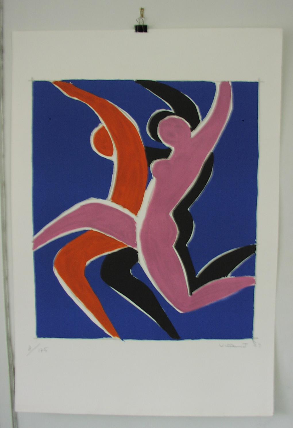 Feintre d'affiches FTE DE L'AFFICHE. 1985 (mit Text) – Print von Bernard Villemot