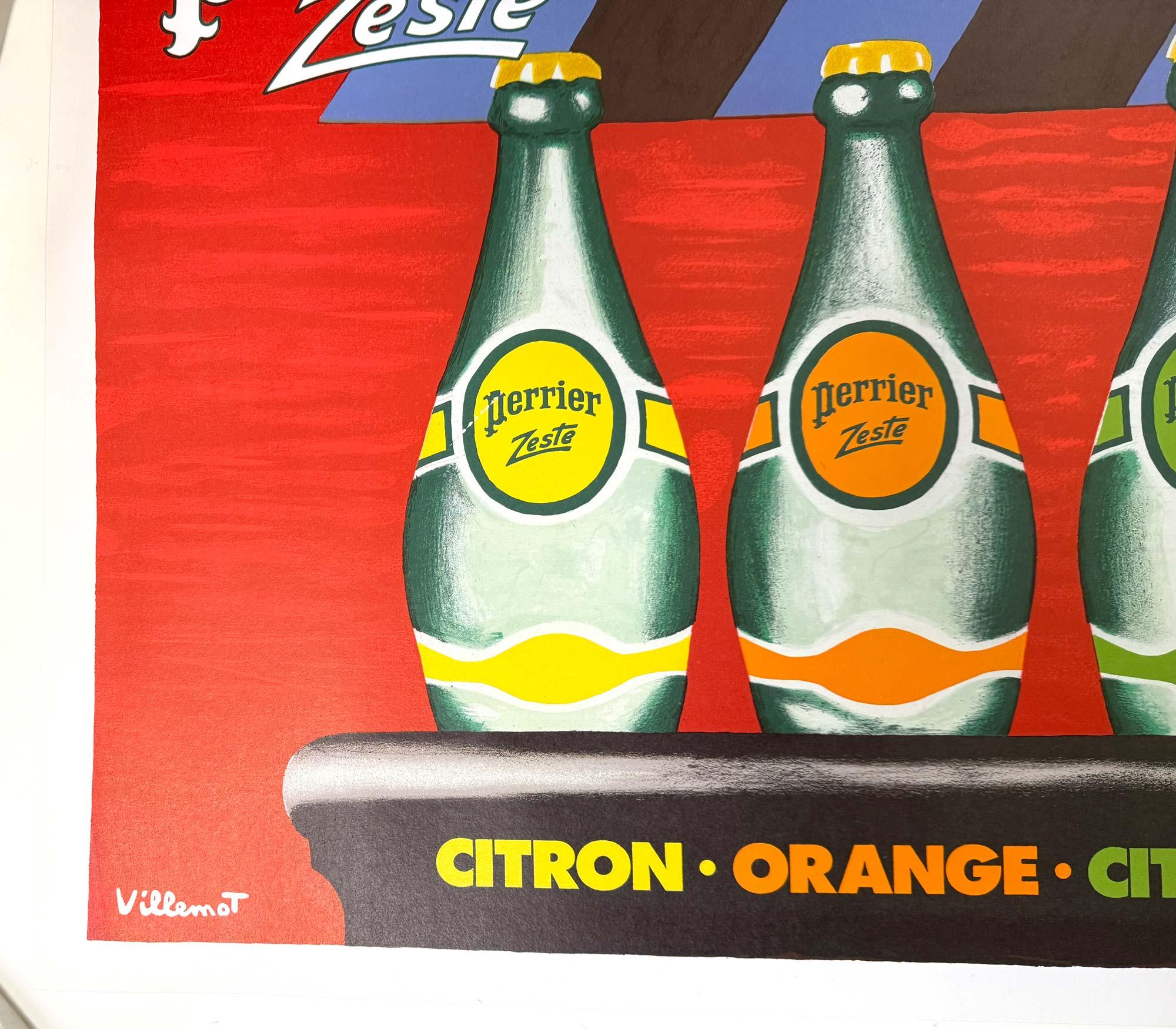 Perrier Zeste By Bernard Villemot For Sale 2