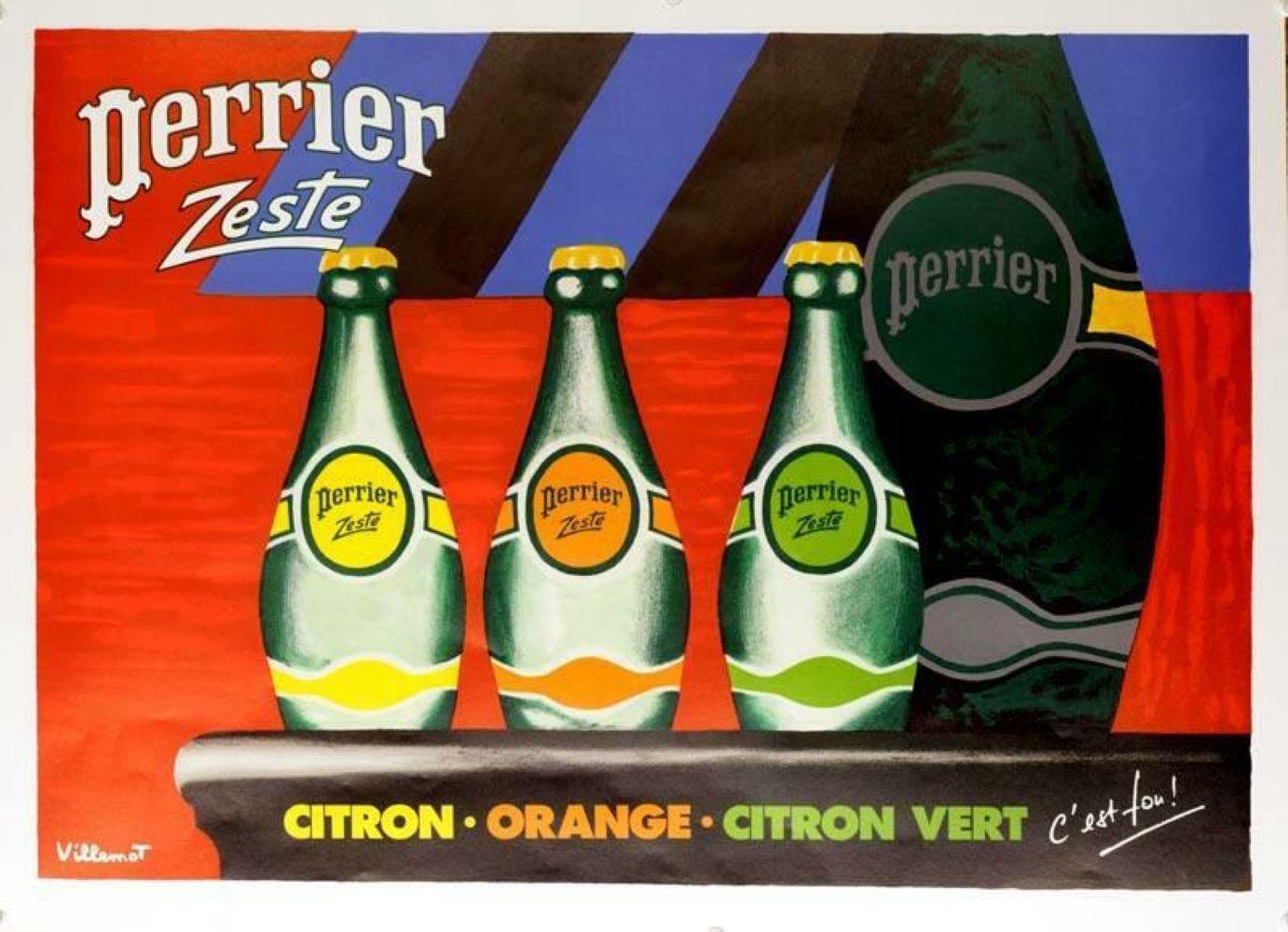Perrier Zeste By Bernard Villemot For Sale 3