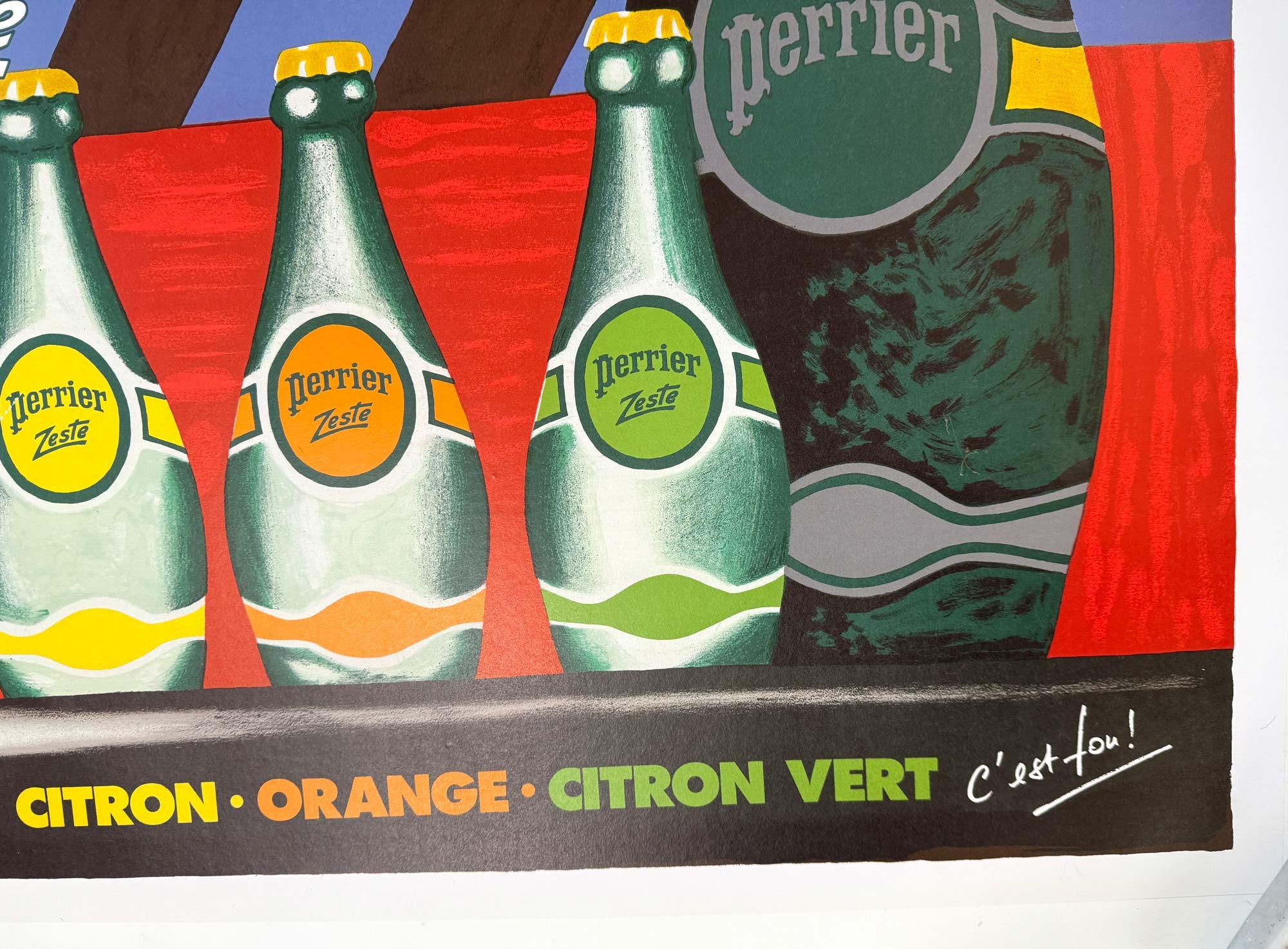 Perrier Zeste By Bernard Villemot For Sale 5