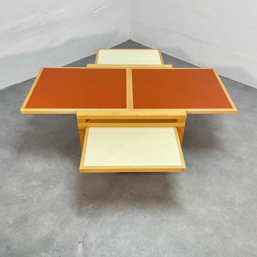 Cherry Bernard Vuarnesson early PAR4 coffeetable for Bellato Italy, 1970's.