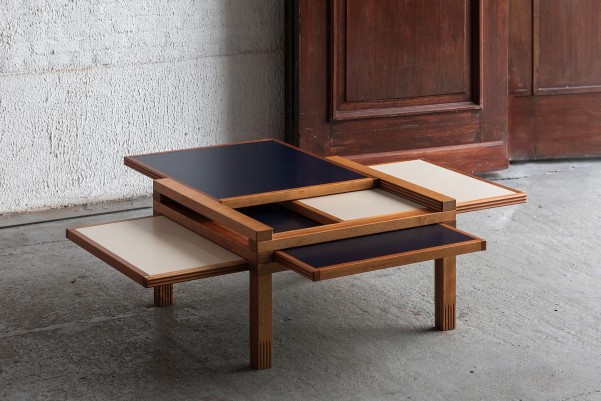 Late 20th Century Bernard Vuarnesson ‘Hexa’ Coffee Table for Bellato, Italian Design, 1980s