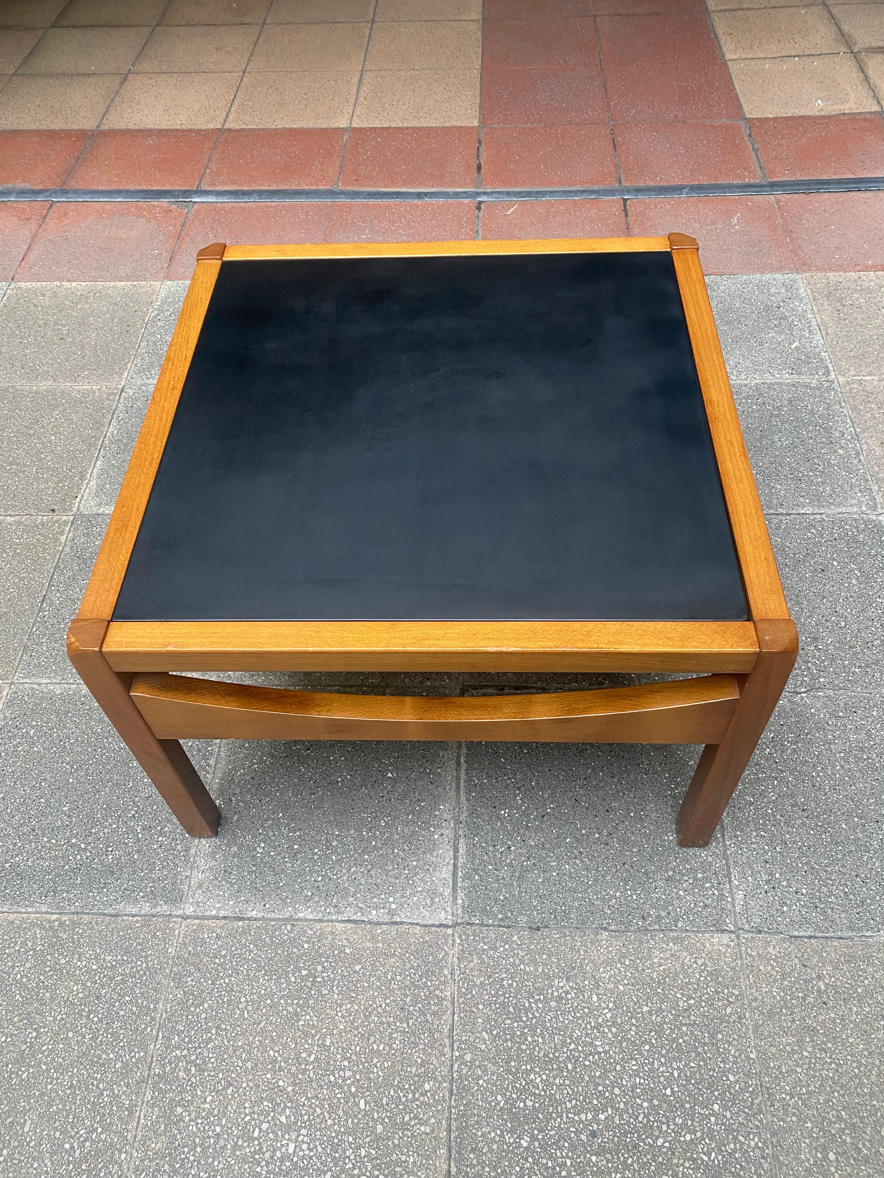 Fin du 20e siècle Bernard Vuarnesson - Table basse Reverso noire/blance, circa 1978 en vente